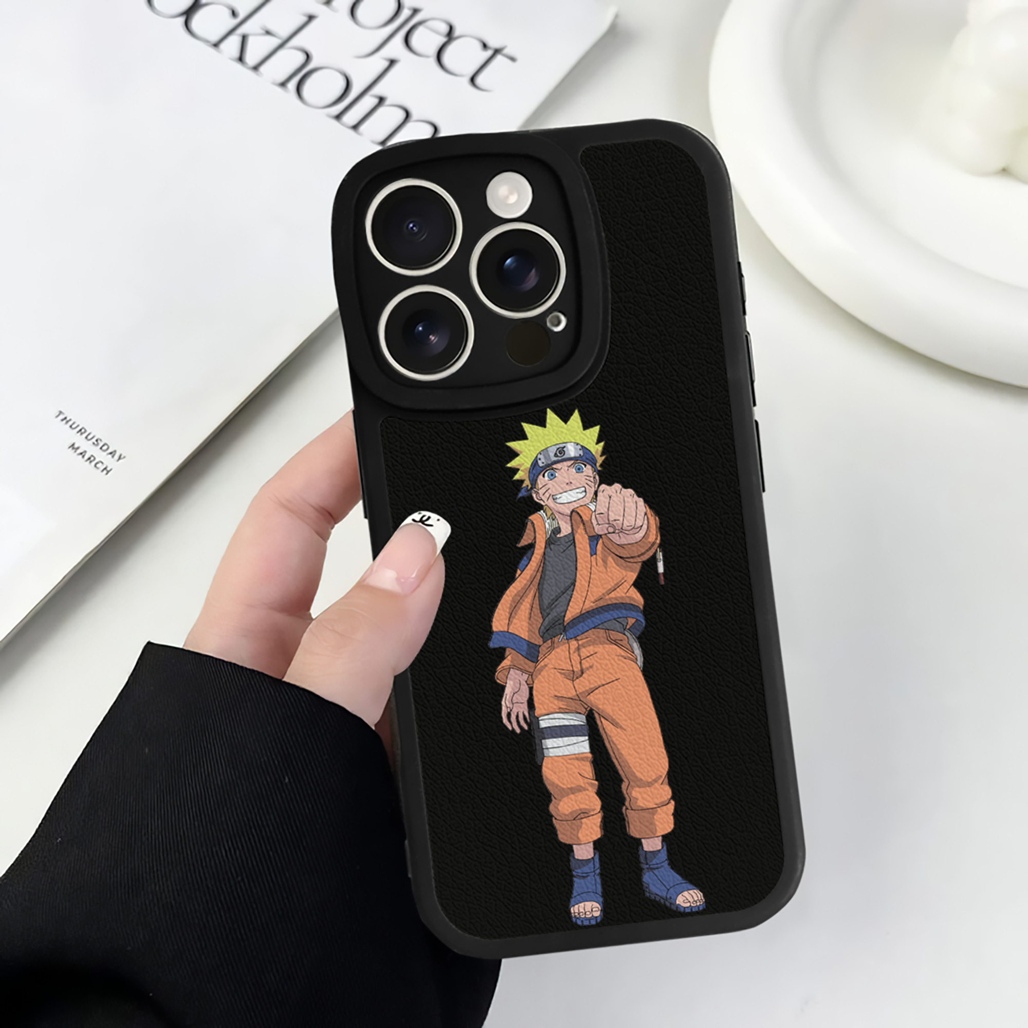 （画像用） NARUTO -ナルト- うずまき ナルト Uzumaki Naruto 【iPhone 16シリーズ対応】シリコンスマホケース（レザー調） 材質：シリコン